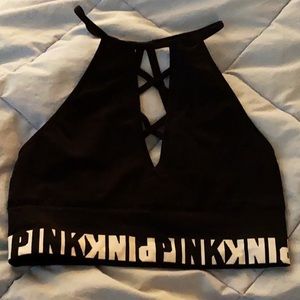 Victoria’s Secret pink black sports bra